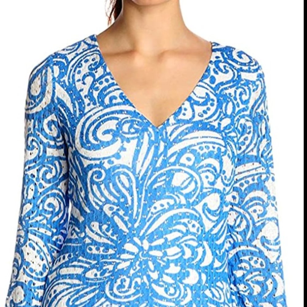 LILLY Pulitzer  Resort  Current Crochet Tunic- L
